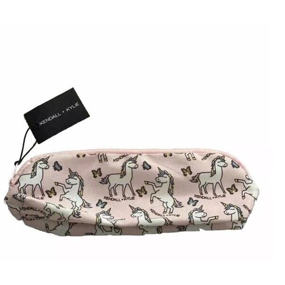 Kendall + Kylie Makeup Pouch Cosmetic Bag Multi Purpose Zipper Pouch - Unicorns‎